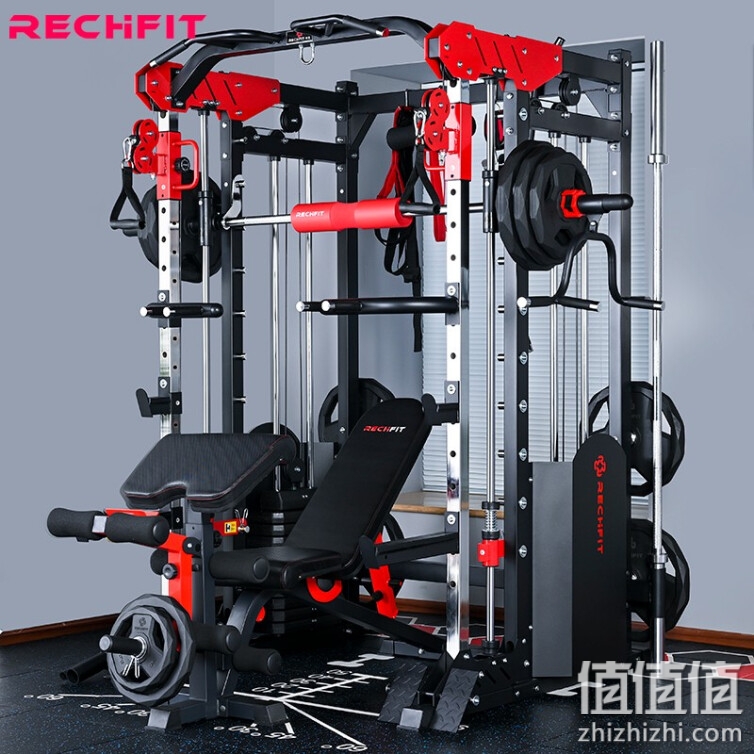 睿致(RECHFIT) 龙门架综合训练器械史密斯机多功能举重床深蹲卧推杠铃架商用家用健身器材套装组合 专业款