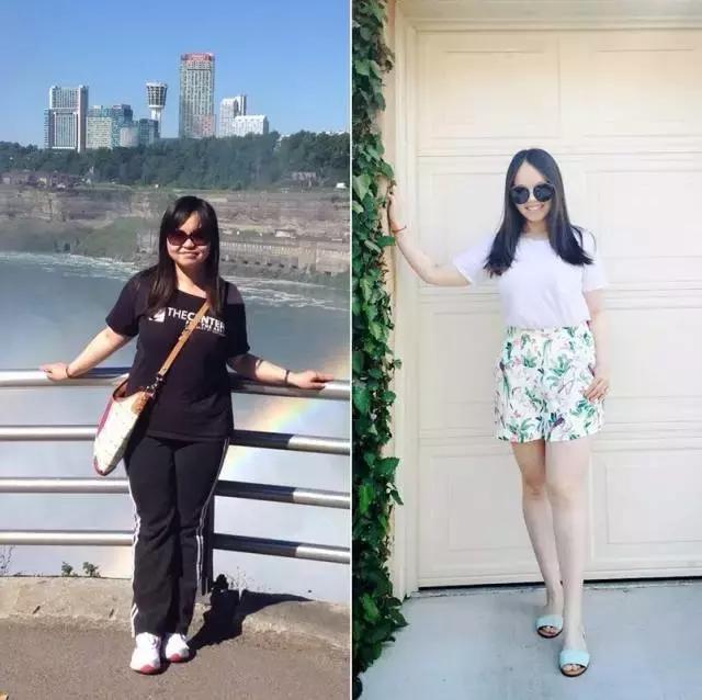 减肥前后对比图_梨形身材甩油操_减肥真实经历分享