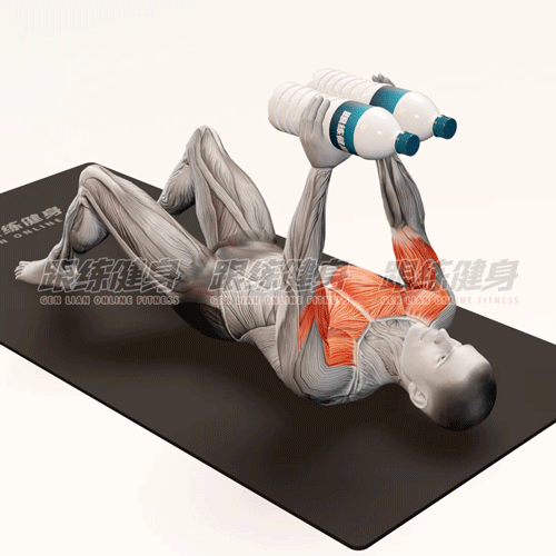 水瓶飞鸟夹胸虐胸神技_水瓶代替哑铃飞鸟_没有健身器怎么练胸肌