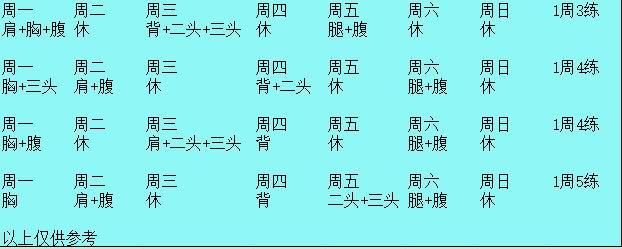 健美的训练计划_健美训练计划的原则_健美训练计划应该是